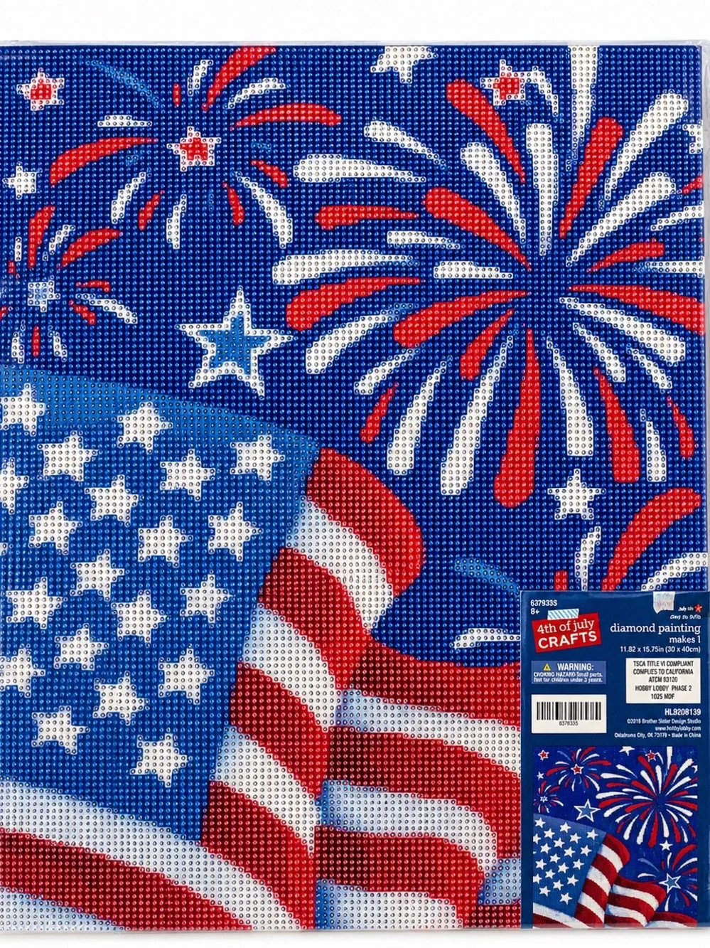 4th of July Fireworks Diamond Art Kit USA Flag Craft New Hobby Lobby